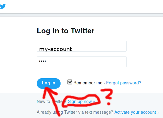 login to twitter